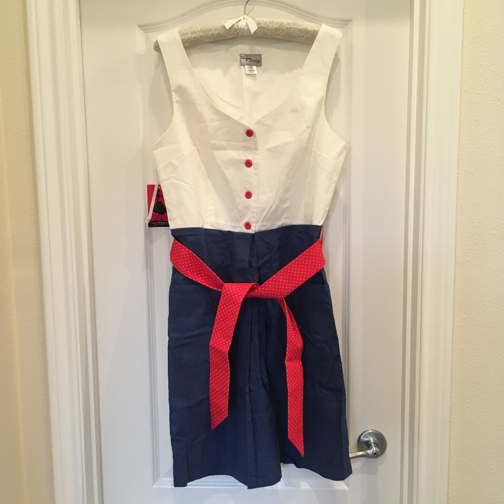 Retro '50s Style Rockabilly Sailor Dress